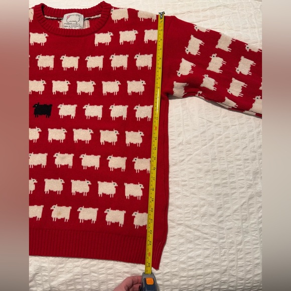 Rowing Blazers/Warm and Wonderful Diana Red Sheep Pattern Sweater - Picture 13 of 13
